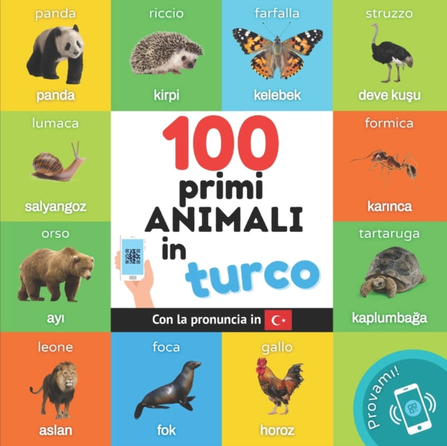 I primi 100 animali in turco: Libro illustrato