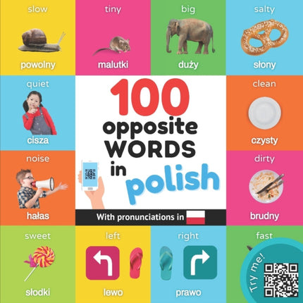 100 opposite words in polish: Bilingual picture