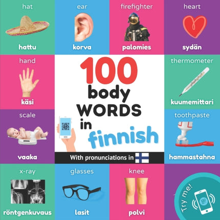 100 body words in finnish: Bilingual picture book