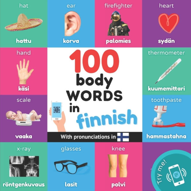100 body words in finnish: Bilingual picture book