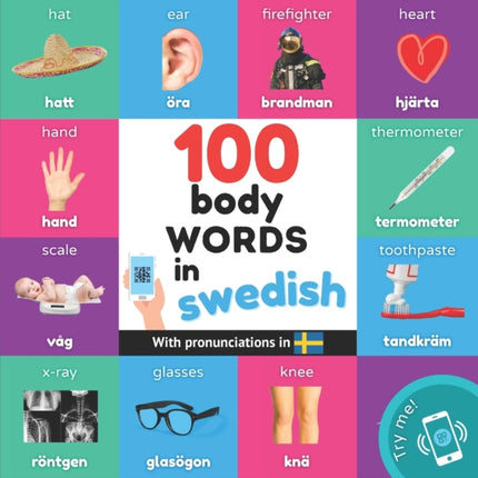 100 body words in swedish: Bilingual picture book