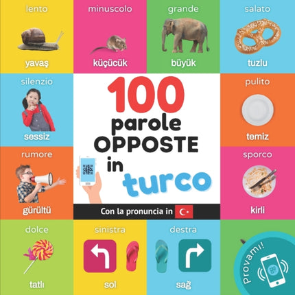 100 parole opposte in turco: Libro illustrato