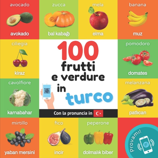 100 frutti e verdure in turco: Libro illustrato