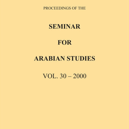 Proceedings of the Seminar for Arabian Studies