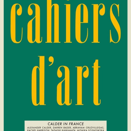 Cahiers d’Art N°1, 2015: Calder in France