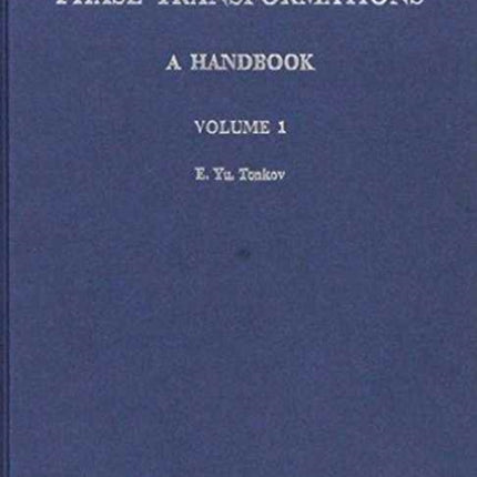 High Pressure Phase Transformations Handbook 1