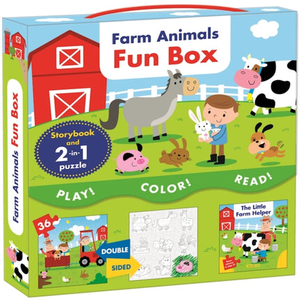 Farm Animals Fun Box Includes a Storybook and a 2in1 puzzle