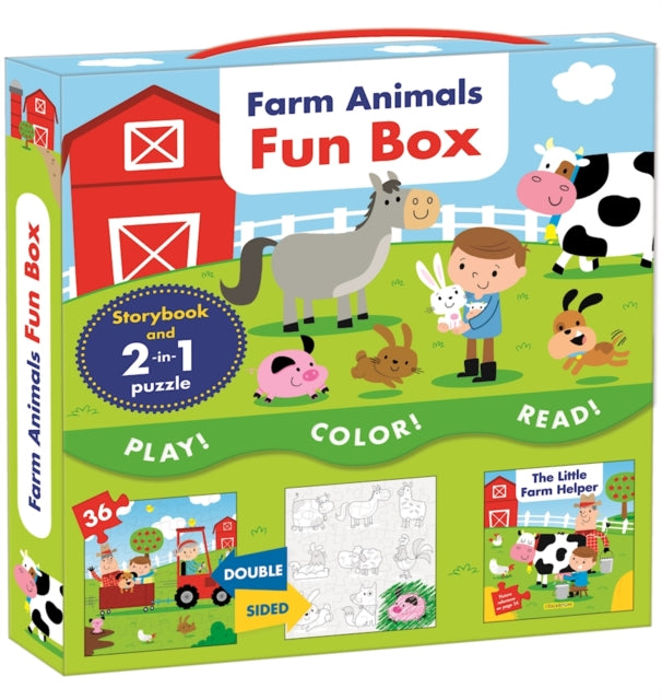 Farm Animals Fun Box Includes a Storybook and a 2in1 puzzle