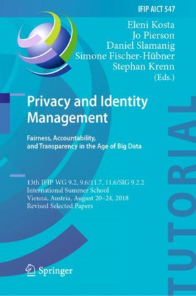 Privacy and Identity Management. Fairness,
