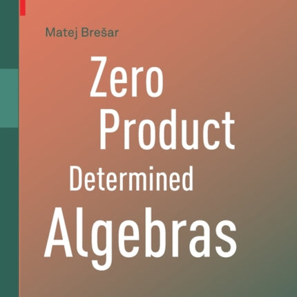 Zero Product Determined Algebras