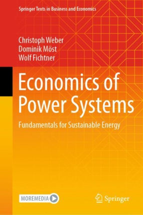 Economics of Power Systems: Fundamentals for Sustainable Energy