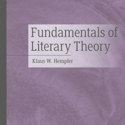 Fundamentals of Literary Theory