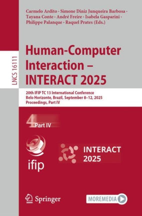 HumanComputer Interaction  INTERACT 2025