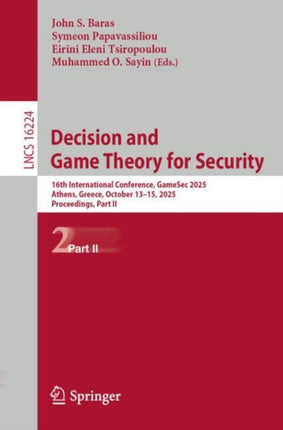 Decision and Game Theory for Security