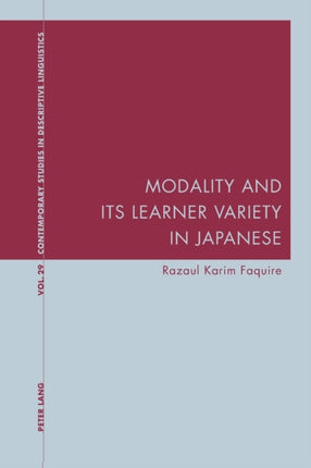 Modality and Its Learner Variety in Japanese