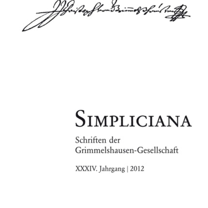 Simpliciana: Schriften Der