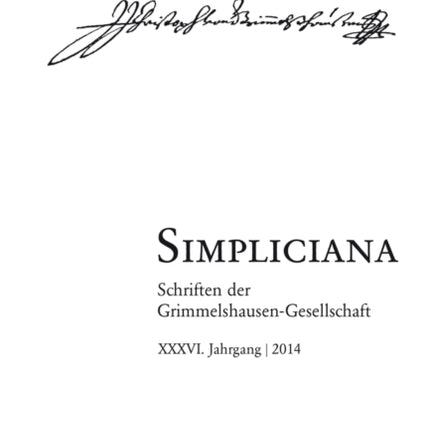 Simpliciana: Schriften Der