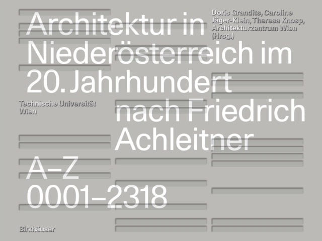 Architektur in Nieder246sterreich im 20. Jahrhundert nach Friedrich Achleitner