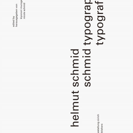 Helmut Schmid: Typography