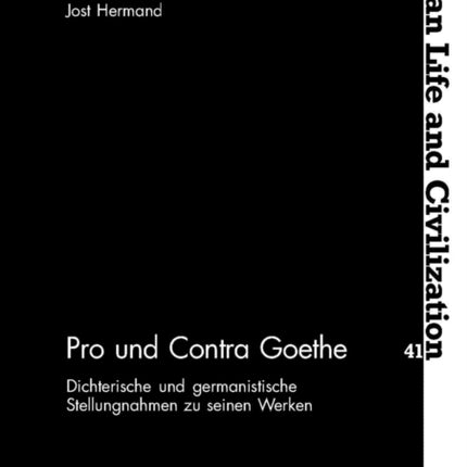 Pro Und Contra Goethe: Dichterische Und