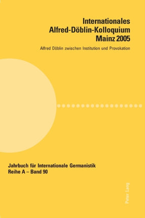 Internationales Alfred-Doeblin-Kolloquium Mainz