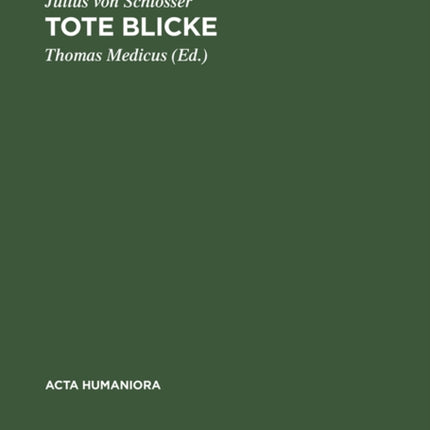 Tote Blicke: Geschichte der Porträtbildnerei in