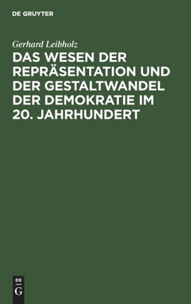 Das Wesen Der Repräsentation Und Der