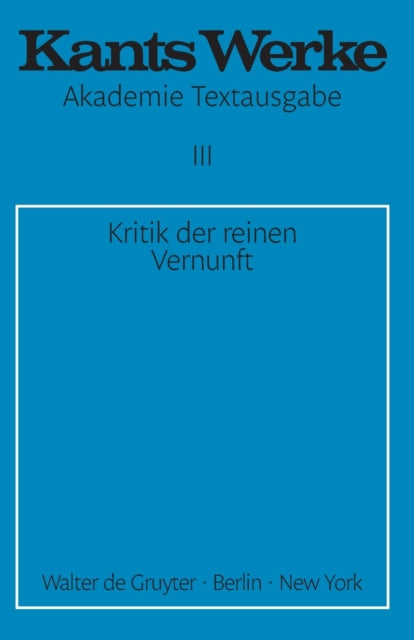 Kritik der reinen Vernunft