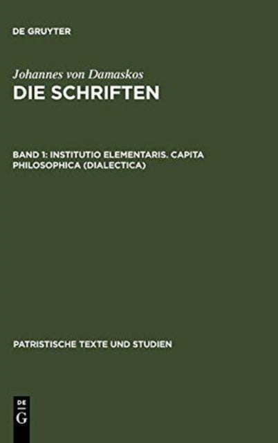 Institutio Elementaris. Capita Philosophica