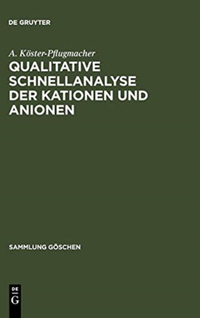 Qualitative Schnellanalyse der Kationen und Anionen