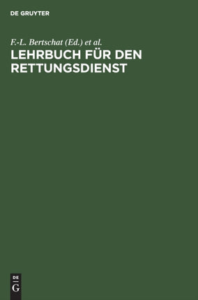 Lehrbuch Für Den Rettungsdienst