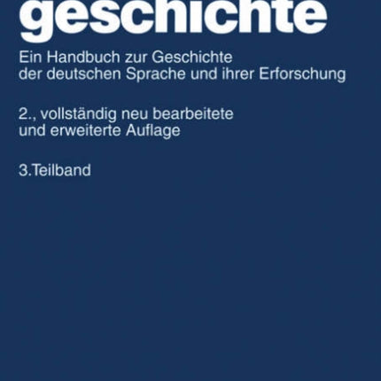 Sprachgeschichte. 3. Teilband