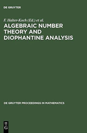 Algebraic Number Theory and Diophantine Analysis: