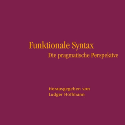 Funktionale Syntax: Die pragmatische Perspektive