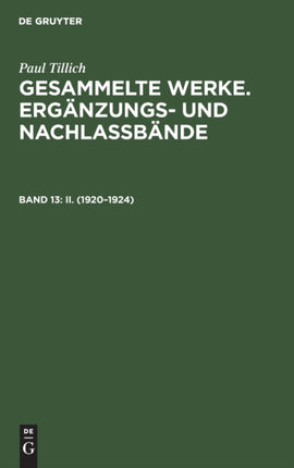 II. (1920–1924): Mit einer historischen Einleitung