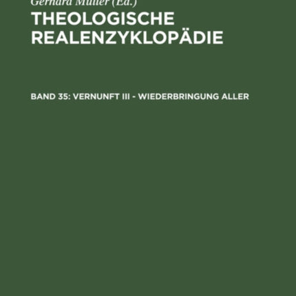 Vernunft III - Wiederbringung aller