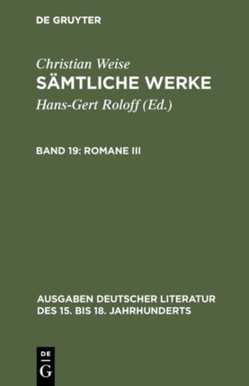 Romane III: [Der politische Näscher]