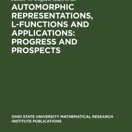 Automorphic Representations, L-Functions and Applications: Progress and Prospects: Proceedings of a conference honoring Steve Rallis on the occasion of his 60th birthday, The Ohio State University, March 27-30, 2003