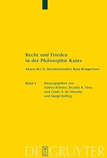 Recht und Frieden in der Philosophie Kants: Akten
