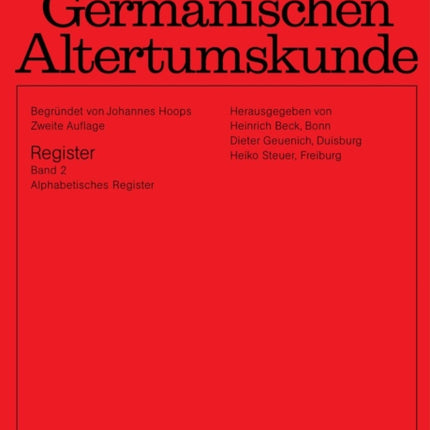 Band 1: Autoren, Stichwörter, Fachregister, Abkürzungsverzeichnis. Band 2: Alphabetisches Register