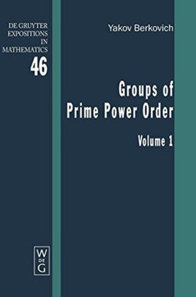 Groups of Prime Power Order. Volume 1