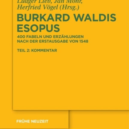 Burkard Waldis: Esopus: 400 Fabeln Und Erzählungen Nach Der Erstausgabe Von 1548