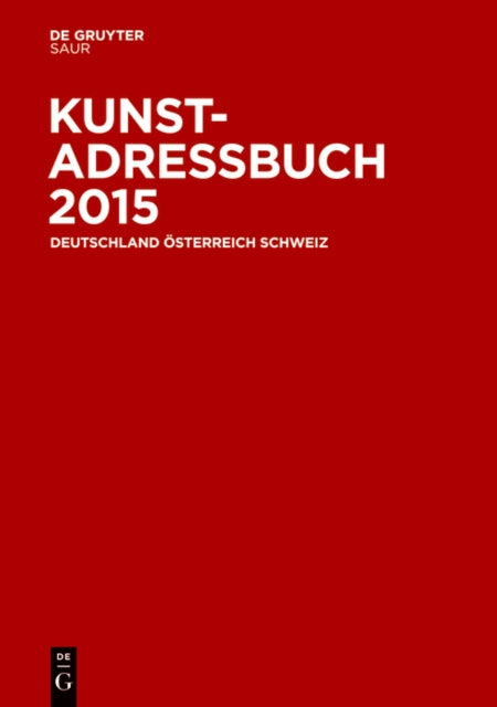 Kunstadressbuch Deutschland sterreich Schweiz 2015