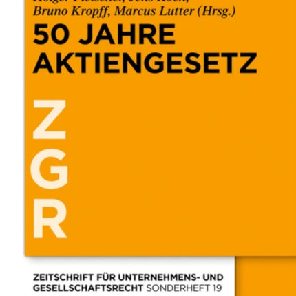 50 Jahre Aktiengesetz