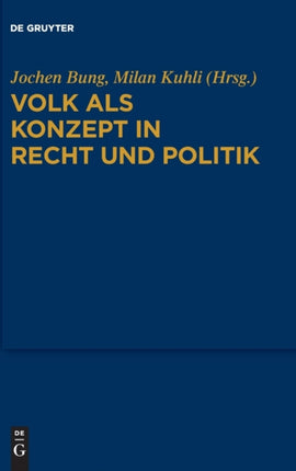 Volk ALS Konzept in Recht Und Politik
