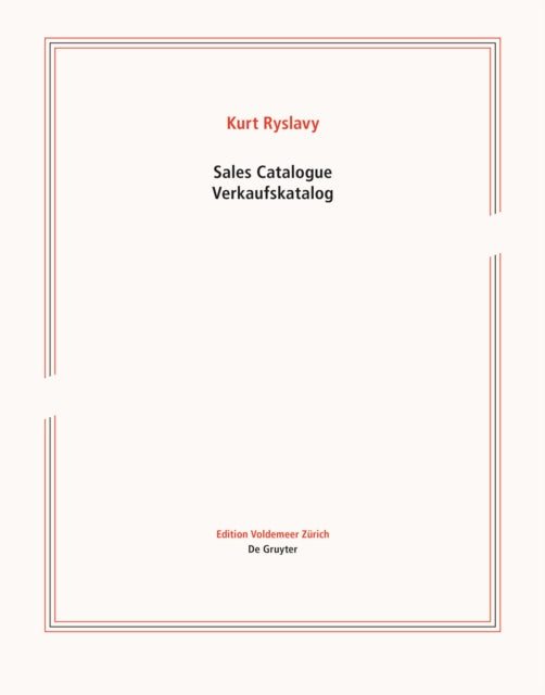 Sales Catalogue / Verkaufskatalog: A product catalogue of the art market critique Verkaufswerke (Works for Sale) since the beginning of the 1990s / Ein Produktkatalog der kunstmarktkritischen Verkaufswerke (Works for Sale) seit Beginn