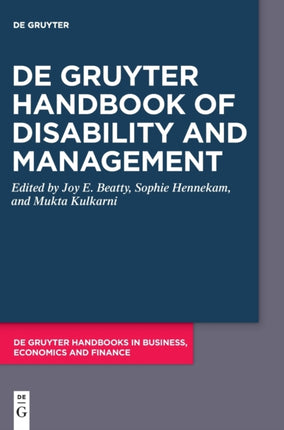 De Gruyter Handbook of Disability and Management