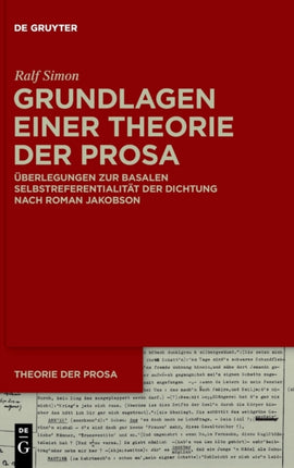 Grundlagen einer Theorie der Prosa