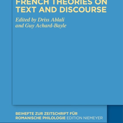 French theories on text and discourse