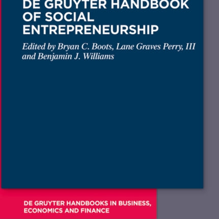 De Gruyter Handbook of Social Entrepreneurship